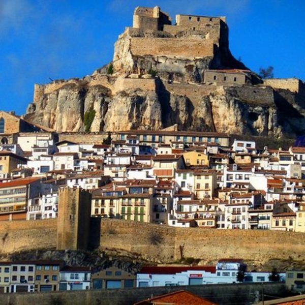 Medieval walled city of Morella Spain near Monroyo
